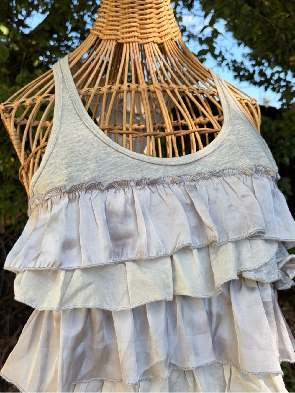 Polo Ralph Lauren Grey Ruffle Tank Dress - Picture 4 of 6